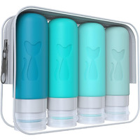 Zafit Tsa Approved 3Oz Leakproof Travel Bottles For Toiletries, Refillable Containers For Shampoo Conditioner Lotion Body Wash (Multicolored H)