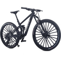 Kuasting 1:8 Scale Die-Cast Mini Mountain Bike Toy Downhill Bicycle Model Ds Cake Topper Dh Desktop Decoration Crafts For Cycling Lovers Bike Racers Athletes Children Boys And Girls (Black)