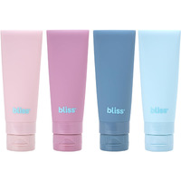 Bliss Travel Bottles Set - 4/7/10 Piece Tsa Approved Leak-Free Refillable Travel Size Toiletries Containers For Skincare, Lotion, Shampoo, And Conditioner, 4Pc Silicon Multicolor