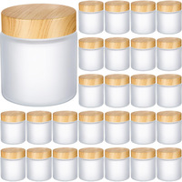 Geiserailie Glass Cosmetic Containers Empty Sample Jars With Leak Proof Lids Makeup Sample Containers For Lotion Cream Cosmetic(30 Pieces,100 Gram)