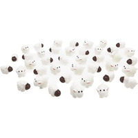 Wsjiabofux 40Pcs White Miniature Sheep Figurines Mini Herd Of Sheeps Figure Toy Cake Toppers Moss Landscape Decoration Diy Terrarium Crafts Ornament