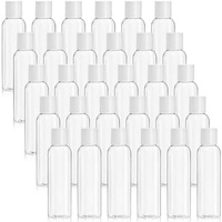 Bekith 30 Pack 4Oz Plastic Squeeze Bottles With Disc Top Flip Cap, Clear Refillable Containers For Shampoo, Lotions, Liquid Body Soap, Creams