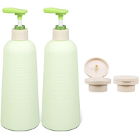 Umetass 16.9Oz Travel Shampoo Bottle With Flip Cap, Refillable Plastic Pump Bottles Dispenser For Soap, Shampoo, Lotions, Liquid Body Wash, Creams And Massage Oil (2Pack, 16.9Oz/500Ml)