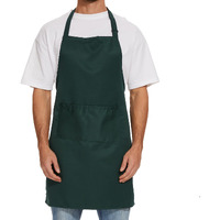 Will Well Kitchen Apron For Men And Women - 33"" X 27"" Oil-And-Water-Resistant With Adjustable Neck Strap And 38"" Waist Ties For A Snug Fit, Lightweight With 2 Front Pockets - 1-Pack, Green