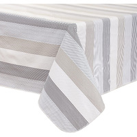 Heavy Duty Vinyl Tablecloth With Flannel Backing Waterproof Oil-Proof Plastic Table Cloth Stain-Resistant Wipeable Rectangle Or Square Table Cover For Indoor And Outdoor (Line,52X70 Inch)
