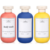 Umetass 3 Pack Travel Shampoo Bottle, Empty Plastic Squeeze Bottles 6.8Oz With Flip Cap, Lotion Container For Toiletries Travel Size Shampoo And Conditioner