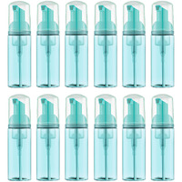 2 Oz Foam Soap Bottle Empty Travel Foaming Dispenser For Hand Soap,Lash Shampoo,Body Wash(12 Pcs, Green)
