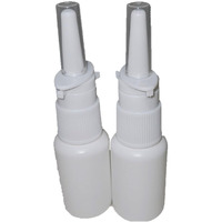 Snoot! 2-Pack 30Ml (1 Oz) Nasal Spray Bottle Mist Sprayer - Empty Refillable White Plastic Spray Bottles - Reusable Sprayer Nasal Cleanser & Other Medications