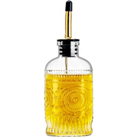 Gegewawa Olive Oil Dispenser Bottle For Kitchen With Metal Spout, Glass Oil Bottles 7Oz, Elegant Glass Cooking Dispenser For Kitchen