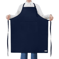 Rotanet Extra Large Apron For Men Adjustable Bib Aprons With 2 Pockets Cooking Kitchen Bbq Grilling Big For Women Chef Water & Oil Resistant Navy Blue