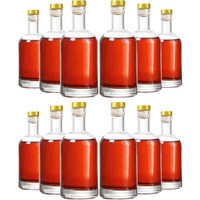Kaachli Clear Glass Bottles 12 Oz - 375Ml [Pack Of 12] For Wine Beverages Drinks Oil Vinegar Kombucha Beer Water Soda With Cork Stopper Airtight Lid