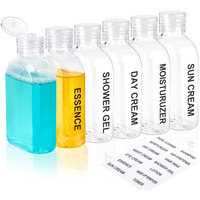 Tuzazo 6 Pcs Travel Bottles For Toiletries, 3.4Oz Tsa Approved Travel Size Containers Refillable Leak Proof Squeeze Bottles With Flip Caps For Shampoos, Conditioners, Lotions, Moisturizer Cream
