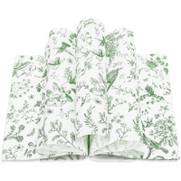 Jarthenaamcs 150Pcs Green Floral Wax Paper Chinoiserie Bird Flower Deli Paper Sandwich Wrap Paper Tissue Waterproof Oil-Proof Picnic Liner For Party Kitchen Supplies, 9.8 X 8.3 Inch