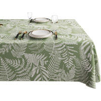 Homoheini Rectangle Table Cloth,100% Waterproof Tablecloth Oil Proof Spill Proof Vinyl Table Cloth, Wipe Clean Plastic Table Cover For Dining, Camping, Indoor And Outdoor 54"" X 120"",Green Leaves