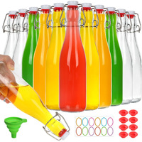 Alotpower Swing Top Glass Bottles 12Oz 12Pack, Flip Top Glass Bottle With Airtight Lids For Vanilla Extract Bottles/Home Brewing/Beverages/Oil (12Fl. Oz, Set Of 12)