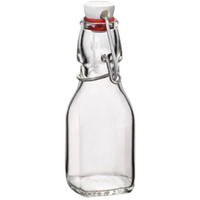 Bormioli Rocco Swing Bottle - 4.25 Oz, Recyclable Glass With Airtight Seal - Bpa-Free & Dishwasher Safe - Ideal For Infused Drinks, Juices, Oils - Leakproof, Odor Proof, Stain Proof Food Storage