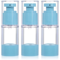 Ronrons 0.5Oz 15Ml Airless Pump Bottles, Small Travel Pump Bottle Leak Proof Refillable Cosmetic Containers For Foundation Moisturizer Lotion Skincare (3 Pieces)