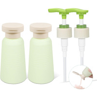 Umetass 3.4Oz Travel Shampoo Bottle With Flip Cap, Refillable Plastic Pump Bottles Dispenser For Soap, Shampoo, Lotions, Liquid Body Wash, Creams And Massage Oil (2Pack, 3.4Oz/100Ml)