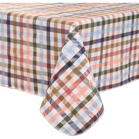 Heavy Duty Vinyl Tablecloth With Flannel Backing Waterproof Oil-Proof Plastic Table Cloth Stain-Resistant Wipeable Rectangle Or Square Table Cover For Indoor And Outdoor (Color Checkered,52X70 Inch)