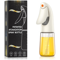 Oil Sprayer For Cooking, Atomization Olive Oil Dispenser Bottle For Cooking,Glass Olive Oil Sprayer, Patented Product,Continuous Spray With Portion Control, For Kitchen, Air Fryer, Salad, Bbq - White