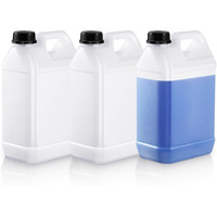 Ziliny 3 Pcs 1 Gallon Plastic Jug With Lids Square Empty Storage Containers Hdpe Carboy Plastic Jar Containers For Milk Water Beverage Oil Liquids (Translucent Color)