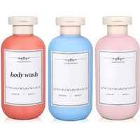 Umetass 3 Pack Travel Shampoo Bottle, Empty Plastic Squeeze Bottles 6.8Oz With Flip Cap, Lotion Container For Toiletries Travel Size Shampoo And Conditioner