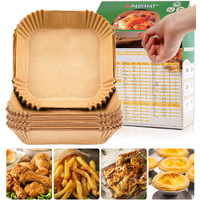 Disposable Paper Liners, 120 Pcs Square Airfryer Parchment Cooking Non-Stick Liner Accessories, Microwave Oven, Frying Pan, Oil-Proof Air Fryers Filters Sheet For 2 3 4 4.5 Qt Baking Basket