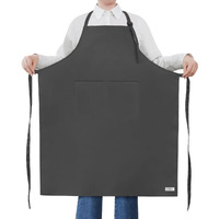 Rotanet Extra Large Apron For Men Adjustable Bib Aprons With 2 Pockets Cooking Kitchen Bbq Grilling Big For Women Chef Water & Oil Resistant Grey