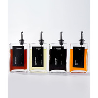 Apt 1101 Olive Oil Dispenser For Kitchen, Cooking Oil Dispenser, Oil And Vinegar Dispenser Set, Olive Oil Bottle, Soy Sauce Dispenser, Coffee Syrup Bottles - 4 Pcs, Black