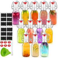 Zebeiyu 12 Pack 4 Oz Swing Top Glass Bottles,Flip Top Glass Bottles With Airtight Caps For Home Brewing Beer,Kombucha,2Nd Fermentation,Kefir,Beverages,Soda,Oils,Vinegar,Limoncello,Vanilla Extract