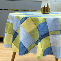Vinyl Tablecloth With Flannel Backed Waterproof Oil-Proof Pvc Table Cloth Wipeable Spill-Proof Plastic Table Cover For Indoor And Outdoor(Morden Checkered, 60 X 84 Inch Rectangle)