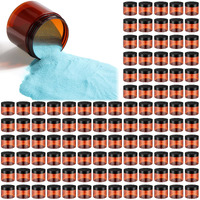 Patelai 60 Pcs Plastic Container Jars With Lids Round Clear Travel Cosmetic Container Jars For Toiletries, Lotion, Cream, Ointments, Makeup, Rhinestone, Samples, Kitchen Storage(Amber,6 Oz)