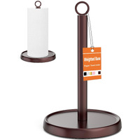 Oil Rubbed Bronze Paper Towel Holder Countertop, Oil Rubbed Bronze Kitchen Accessories Decor, Stainless Steel, Weighted Base, Paper Towel Stand For Bathroom Farmhouse Essentials
