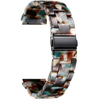 Binlun Resin Watch Bands Replacement Watch Straps For Men Women 14 Colors Wrist Bands 12/14/16/18/20/22Mm Fashion Skin-Friendly Watch Bracelets, Oil Painting Green 14Mm