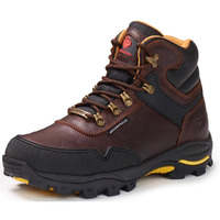 Sureway Men's 6"" Soft Toe Heavy Duty Waterproof Work Boot - Leather,Lace Up,Oil/Slip Resistant Dual-Density Comfortable Eh Construction Industrial Ankle Safety Men Work Boots, Roofing, Hunting