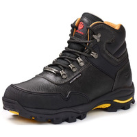 Sureway Men's 6"" Steel Toe Heavy Duty Waterproof Work Boot - Leather,Lace Up,Oil/Slip Resistant Dual-Density Comfortable Eh Construction Industrial Ankle Safety Men Work Boots, Roofing, Hunting