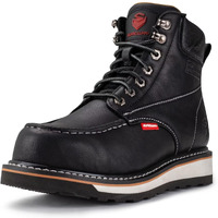 Sureway 6    Mens Heavy Duty Steel/Composite/Soft Toe Work Boots For Men,Goodyear Welt,Extremely Comfortable Durable Proved,Superior Oil/Slip Resistant,Thicker Leather,Wedge Sole,Moc Toe Work