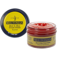 Meltonian Cream Shoe Polish - Boot Polish, Leather Shoe Polish Oil Based With Beeswax - Restores & Protects, 60+ Colors, Scarlet