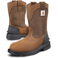 Carhartt Ironwood Waterproof Safety Toe Work Boots For Men - 11-Inch Wellingtons Built With Oil-Tanned Leather With Eh & Slip-Resistant Outsoles, Brown - 9 M