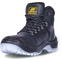 Aegiswarm Work Boots For Men Steel Toe Waterproof Oil Full Grain Cowhide Leather Non Slip Industrial And Construction Safety Footwear Mens Work Boots Black