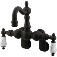 Kingston Brass Cc1085T5 Vintage Clawfoot Tub Faucet, 3-3/8-Inch To 9-Inch Adjustable Spread, Oil Rubbed Bronze