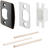 Mosecyou Standard Door Lock Strike Plate With Spacer Shim, Oil Rubbed Bronze, Door Latch Restorer, Universal Security Striker, Repair Kits To Fix Door Wont Latch Close