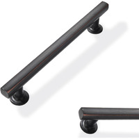 Zauyx 2 Pack Oil Rubbed Bronze 5 Inch Hole Center Cabinet Pulls Kitchen Cabinet Handles Solid Square Pulls For Kitchen Cabinet Door Handles Arch Dresser Handles For Cabinets And Drawers