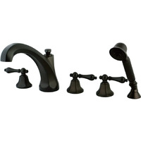 Kingston Brass Ks43255Al Metropolitan Roman Tub Faucet, 8-Inch Adjustable Center, Oil Rubbed Bronze