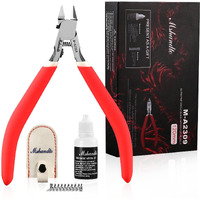 Mshandto Model Nippers 4.8"" Ultra Thin Single Blade Gundam Nippers, Sprue Cutter Hobby Nippers, Model Kit Nippers For Plastic Gunpla Model Building Professional Nipper Case & Mineral White Oil