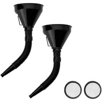 Wide Mouth Oil Funnel With Handle, Automotive Flex Funnel With Flexible Spout Extension Nozzle Hose Mesh Screen Filter For Cars Motorcycles Engine Oil, Liquid, Diesel, Kerosene, Gasoline