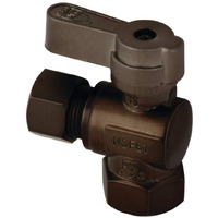 Kingston Brass Kf3310Orb Od Angle Stop Valve With Lever Handle, 3/8"" Fip X 3/8"" O.D Comp, Oil Rubbed Bronze