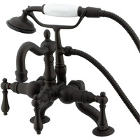Kingston Brass Cc2007T5 Vintage Clawfoot Tub Faucet, 3-7/16-Inch To 7-3/4-Inch Adjustable Spread, Oil Rubbed Bronze
