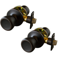 Design House 190850 Terrace Passage Hall And Closet Door Knob With Universal 6-Way Latch Oil Rubbed Bronze 12-Pack