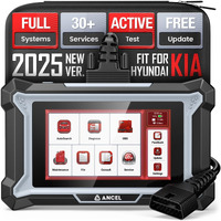 Ancel Ds160 Obd2 Scanner For Kia Hyundai, Full System Bidirectional Scan Tool, 30+ Reset Functions, Abs Bleed, Gearbox Learn, Battery Match, Sas, Oil Reset, Lifetime Free Updates, Full Obd2, Autovin